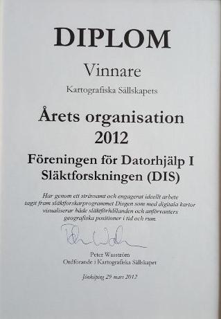 Årets organiation 2012