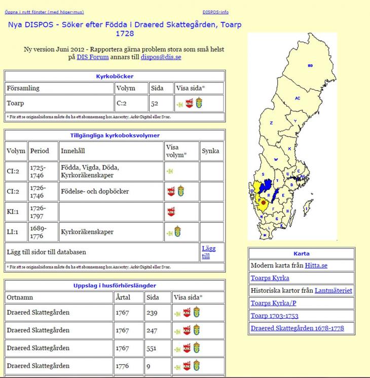 Visar vilka källor du kan söka i